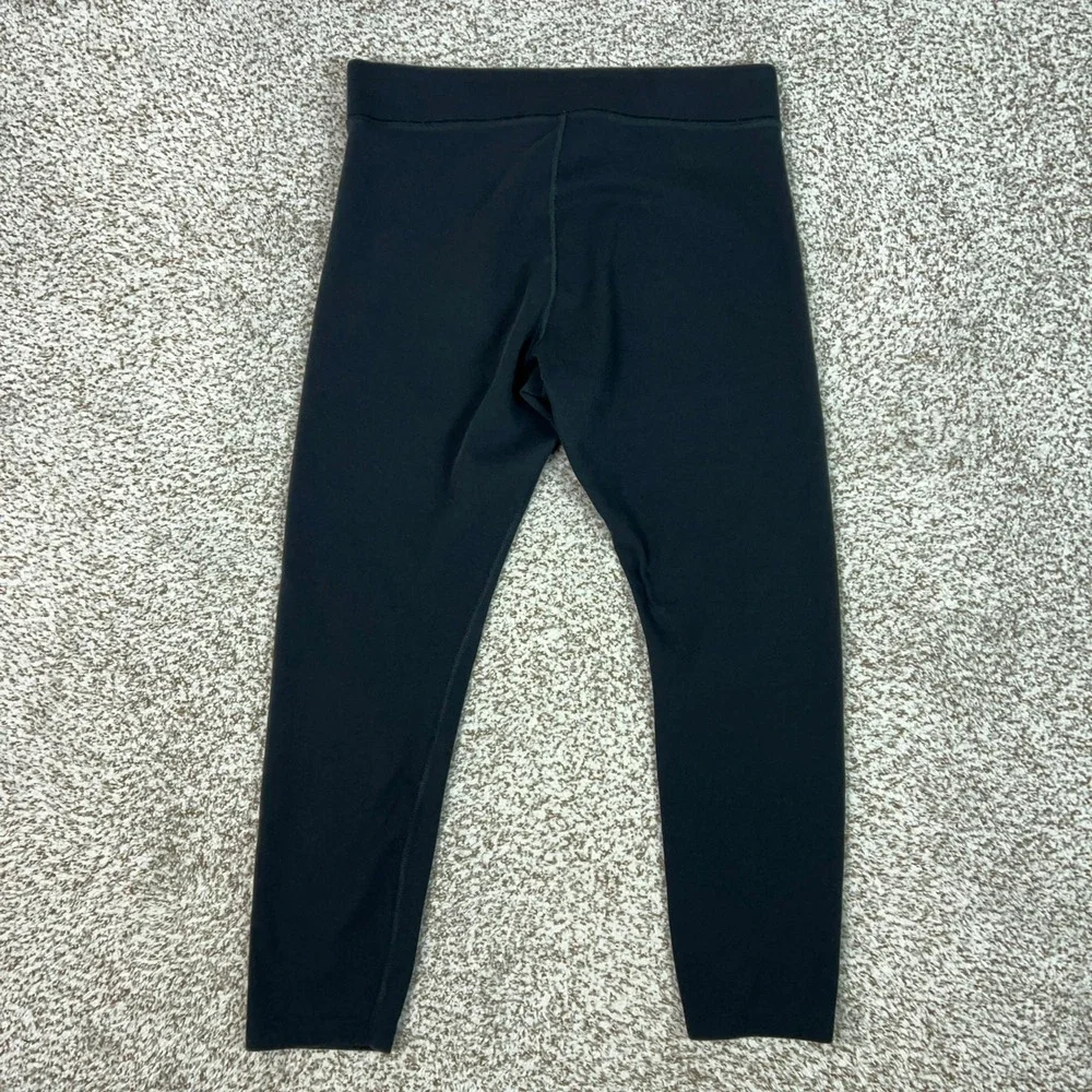 Nike Leggings Womens XL Black Athletic Yoga Cropped Swoosh Logo Pants Gym Sport
